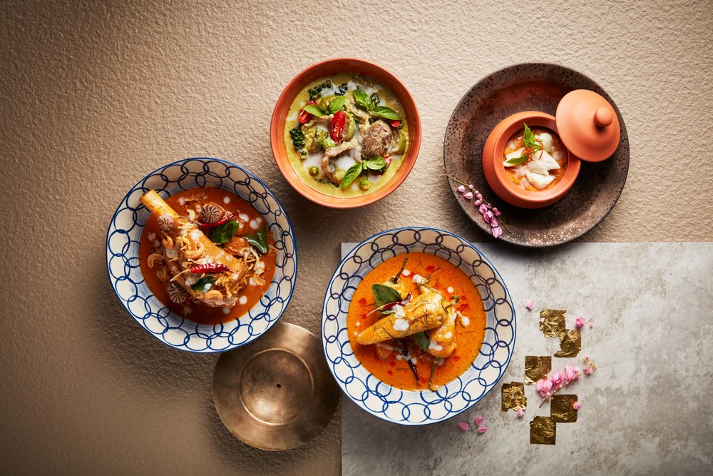 Different dishes on a table