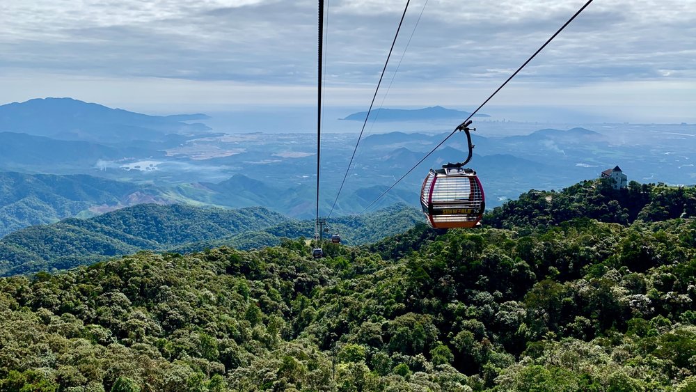 Ride a cable car while in Da Nang's Ba Na Hills. Credits to Stefan K on Unsplash.
