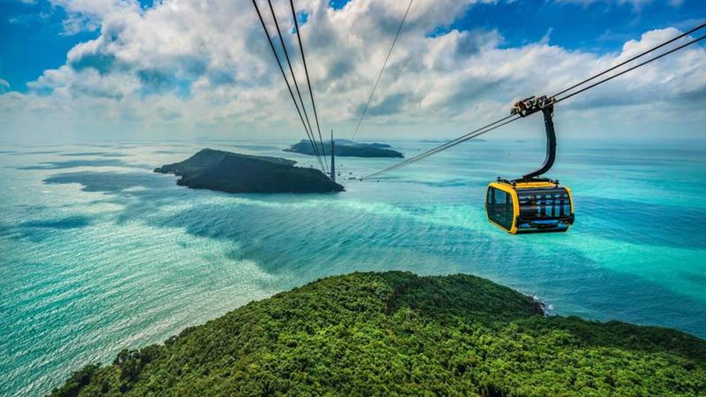 Traverse the high seas on a ride aboard the world's longest cable car at Sun World Hon Thom!