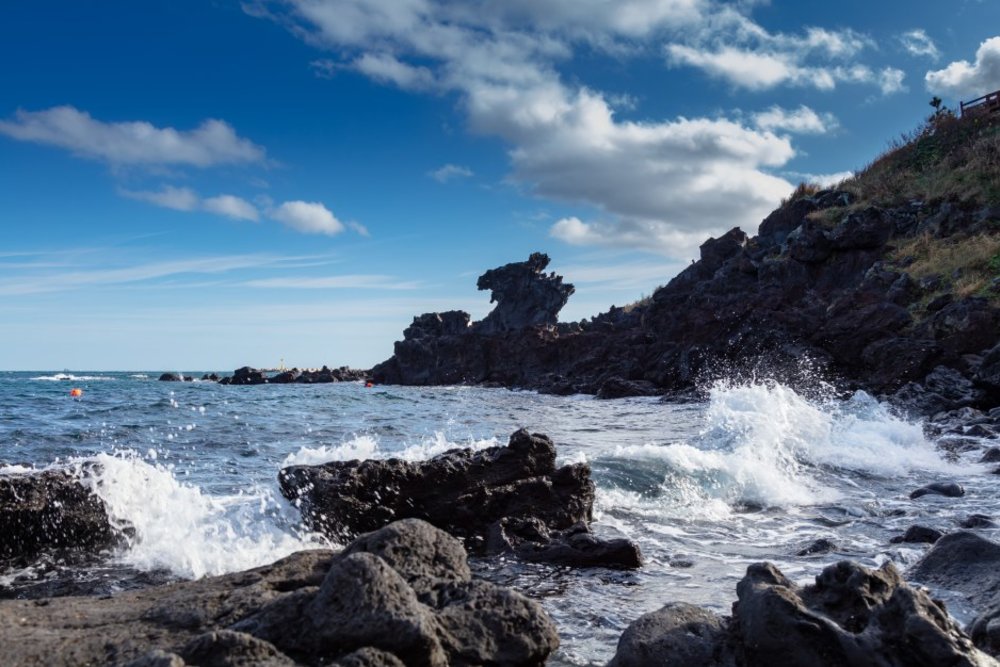 濟洲島景點 龍頭岩