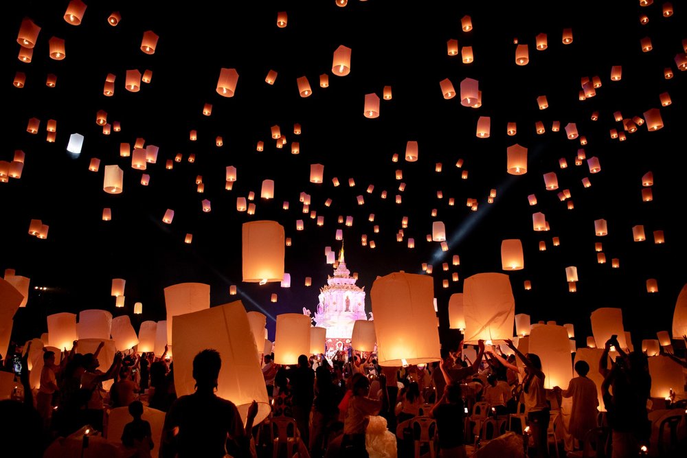 Lanterns in the sky