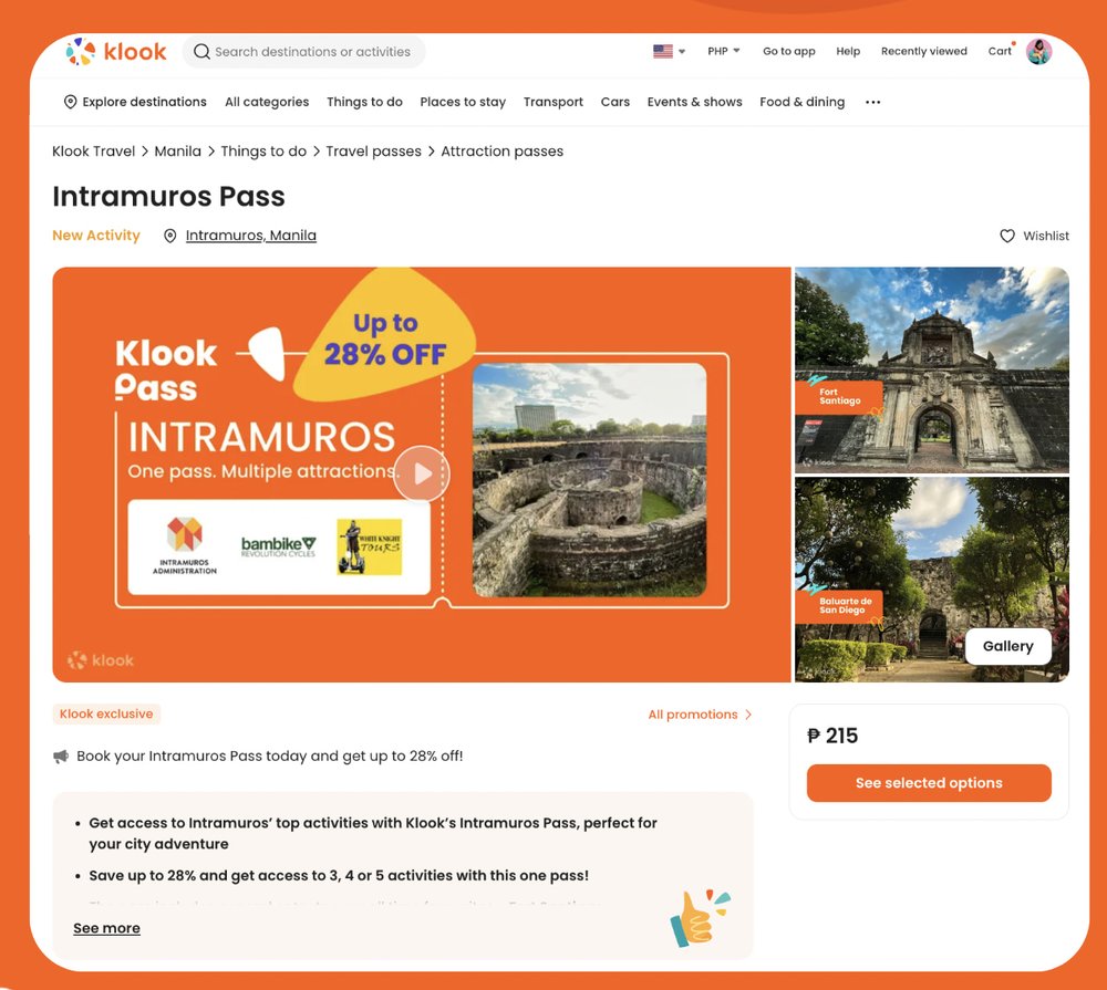 intramuros pass product page