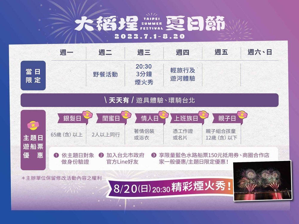 台北大稻埕煙火2023主題