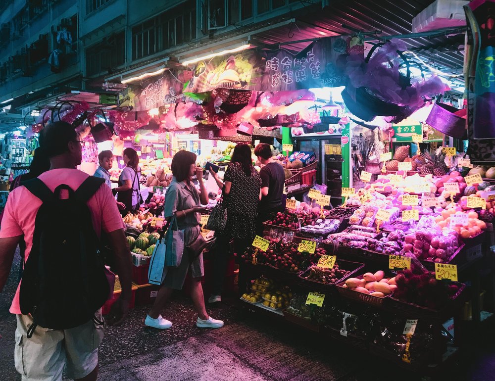 Hong Kong street market