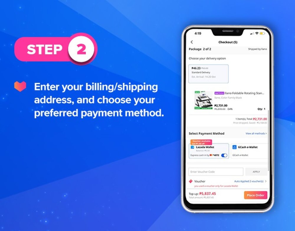 steps to redeem code on lazada