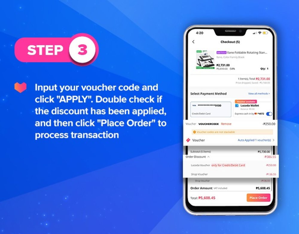 steps to redeem code on lazada