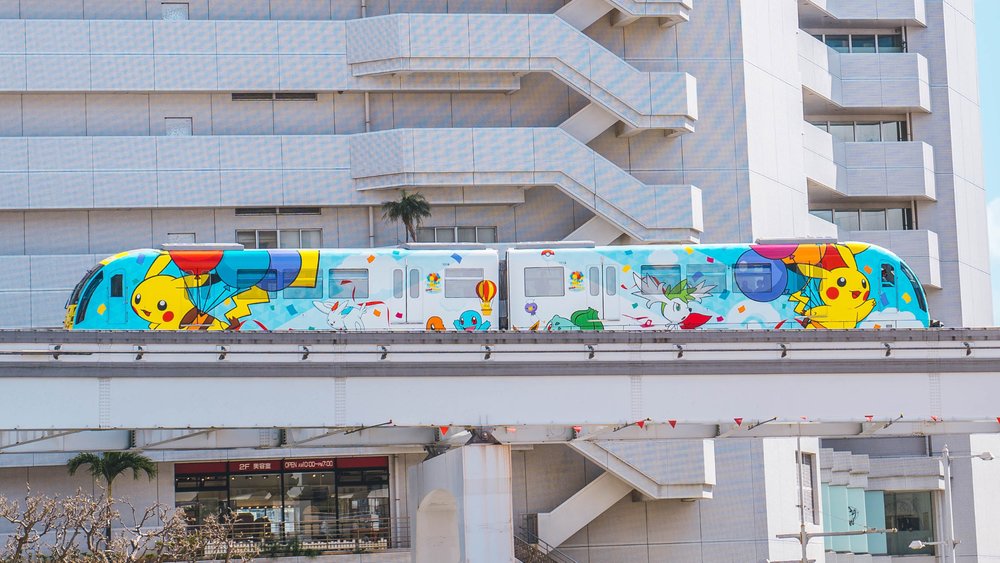 Pikachu train in Okinawa