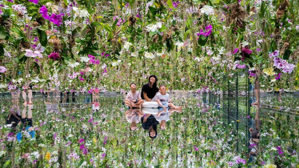 Family at TeamLab Planets Tokyo