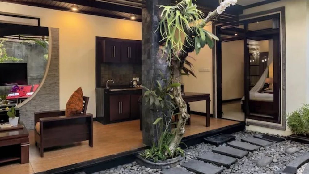 The Bali Dream Villa Resort Echo Beach Canggu is a four-star resort in lush, green surroundings.  Credits: Klook