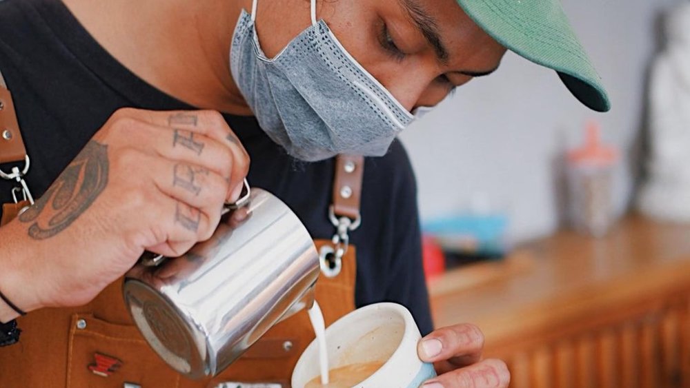 The skilled baristas at Sensorium Bali can whip a good classic latte or lychee cold brew for you!  Credits: @sensorium_bali