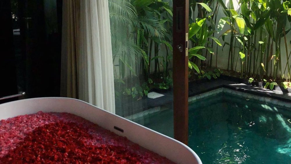 Bask in the flora and fauna of Kuta with a private pool right outside your door.Credits: @lugarls on Instagram 