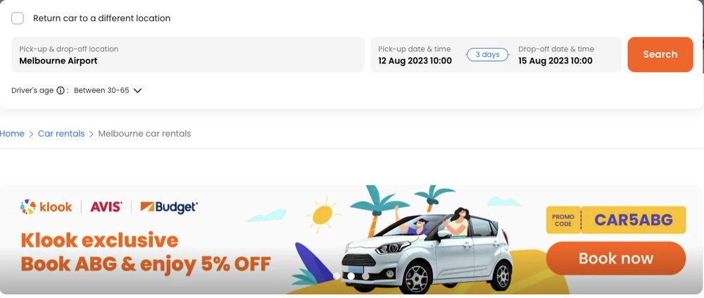 melbourne car rental