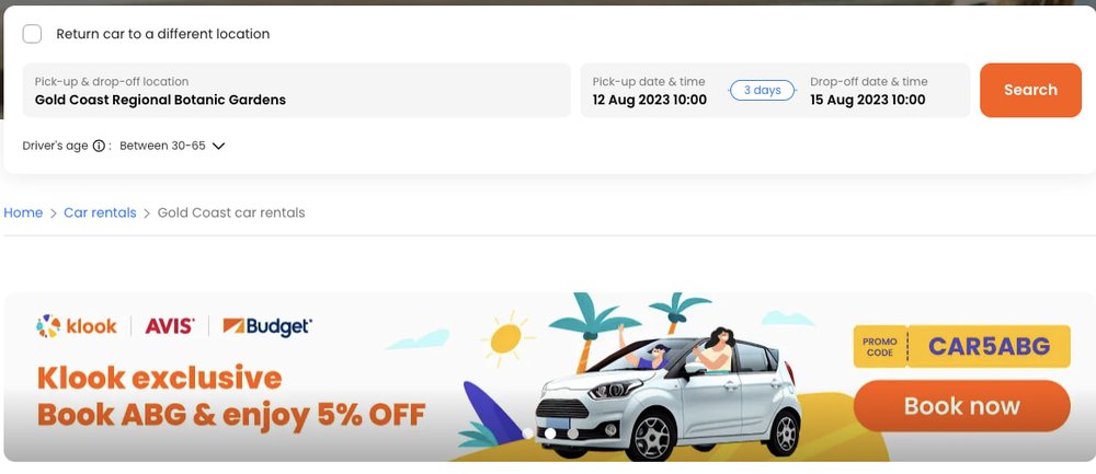 gold coast car rental