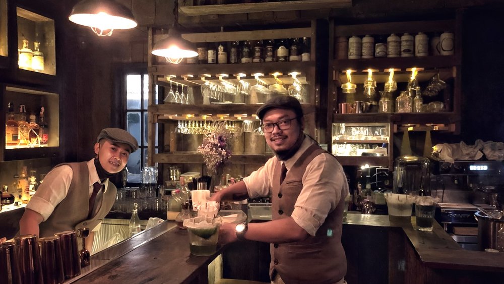 The wonderful bartenders in action! Credit: @thewoodshedbkk on Instagram