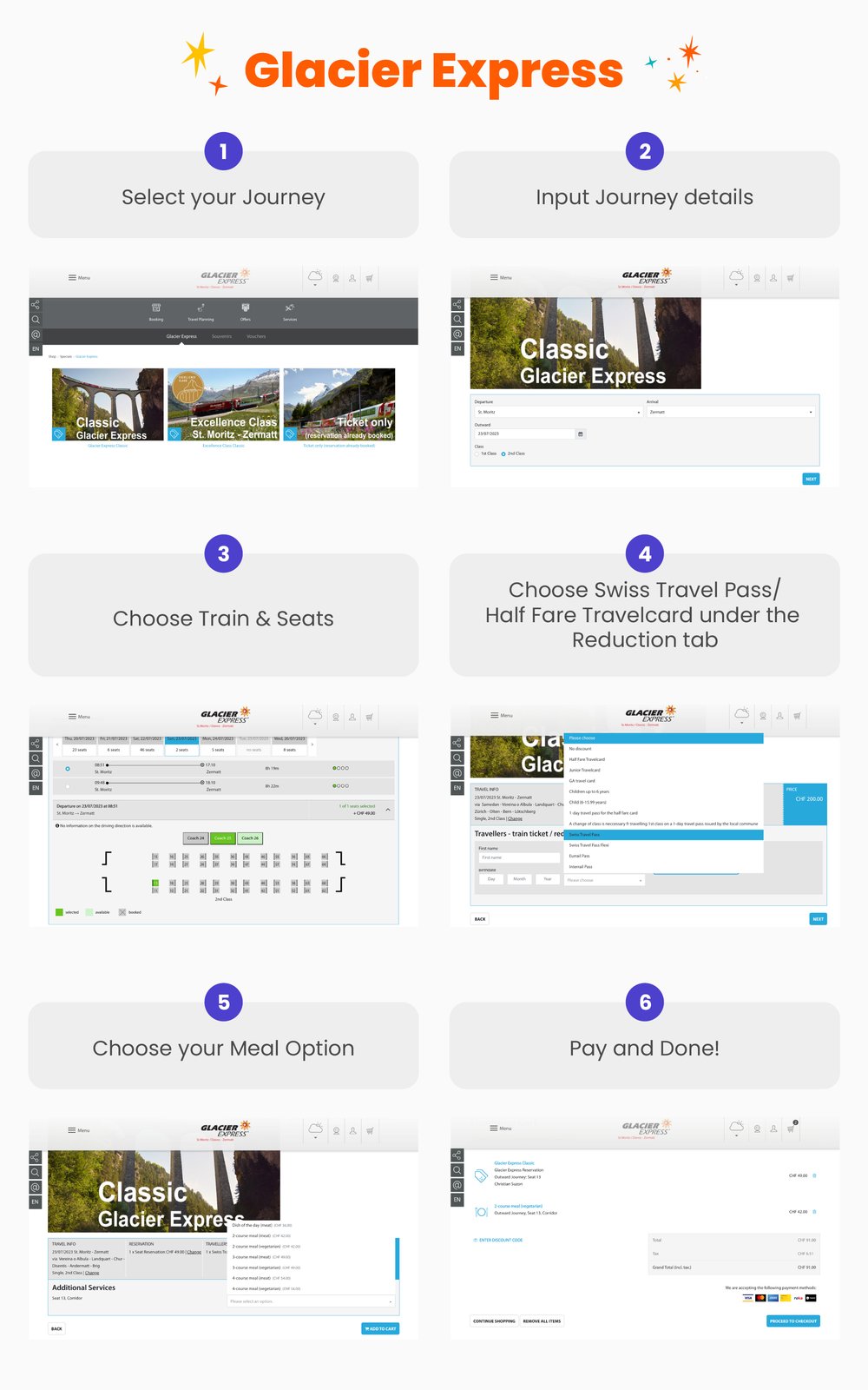 Glacier Express - How to Reserve Seats