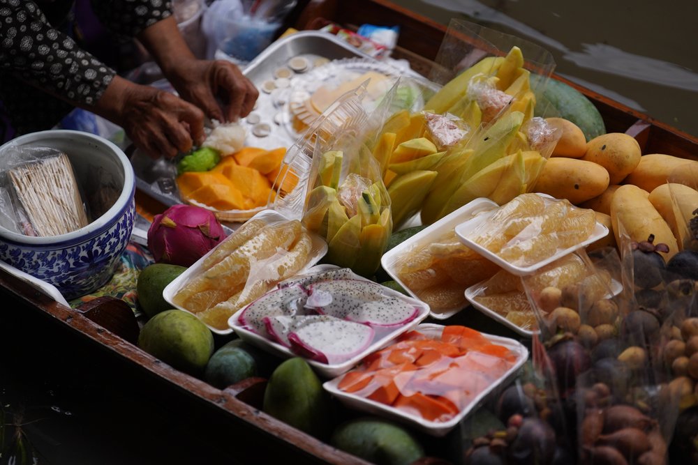 Fresh fruits on display