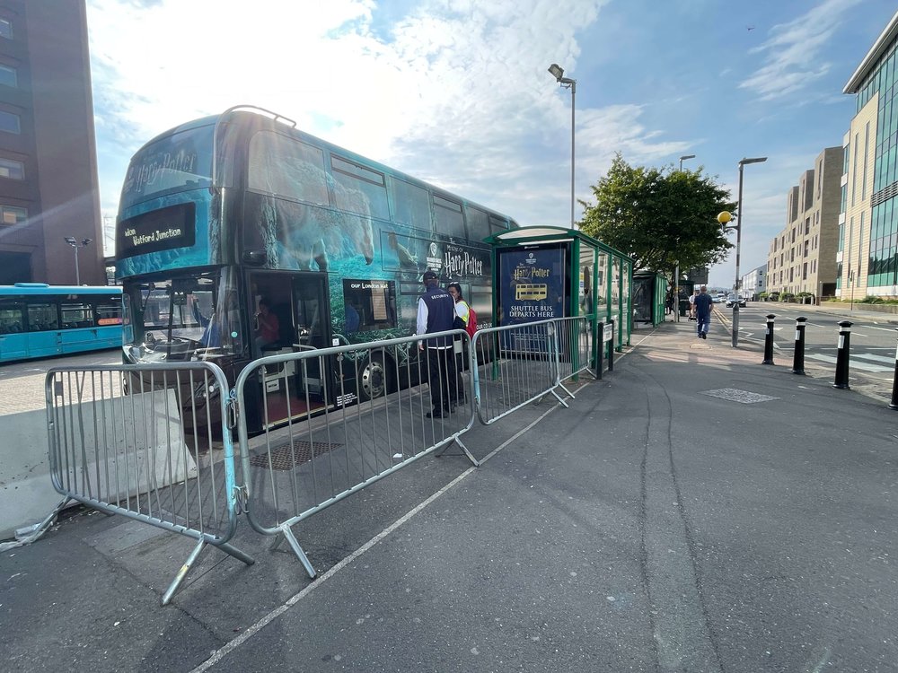 warner bros. bus  stop watford junction