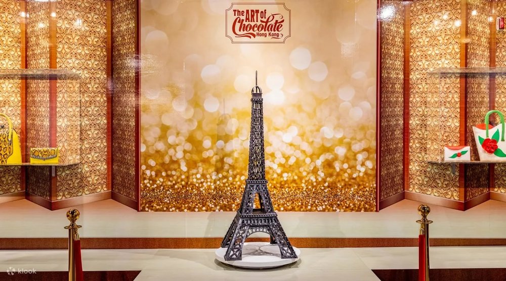 Eiffel Tower made of chocolate 