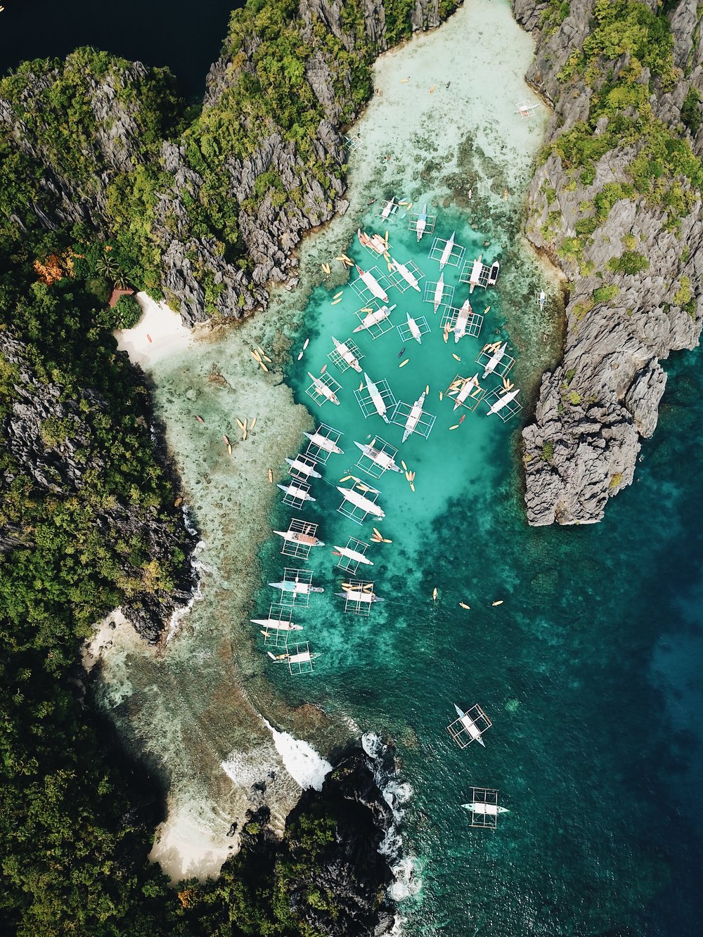 Overview of a Beach in Palawan