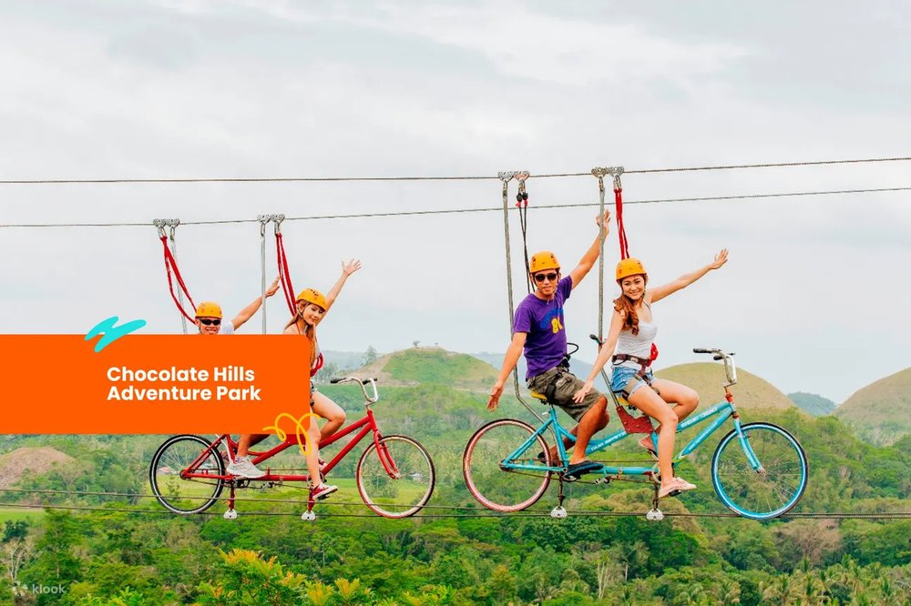 Tourist in a sky Bicycle