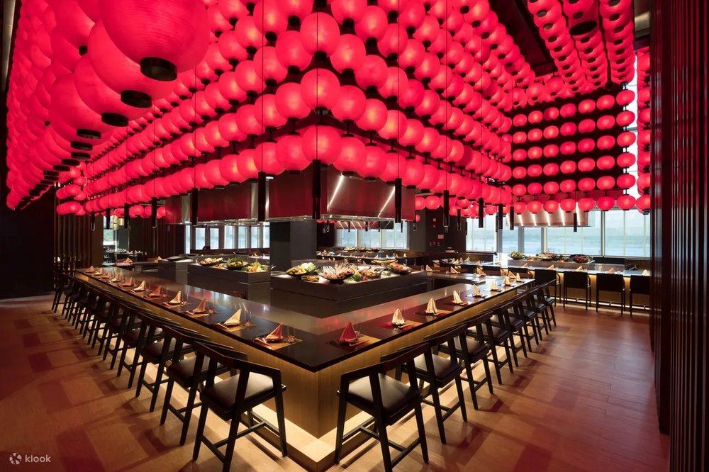 Restaurant with red led light