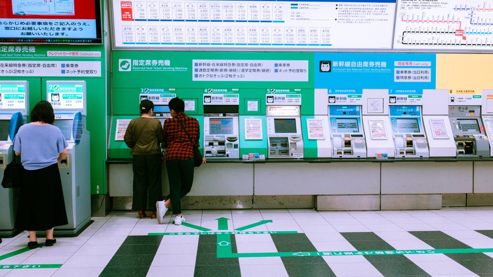 Japan train ticket machines