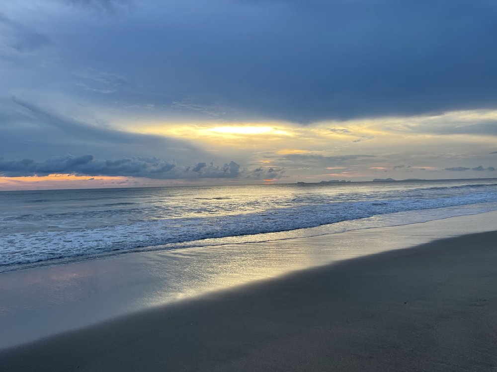 sunset view by the beach