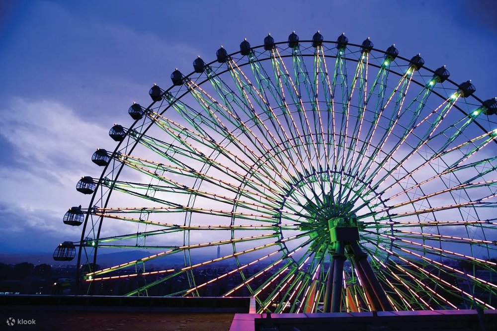 Ferris wheel view at night