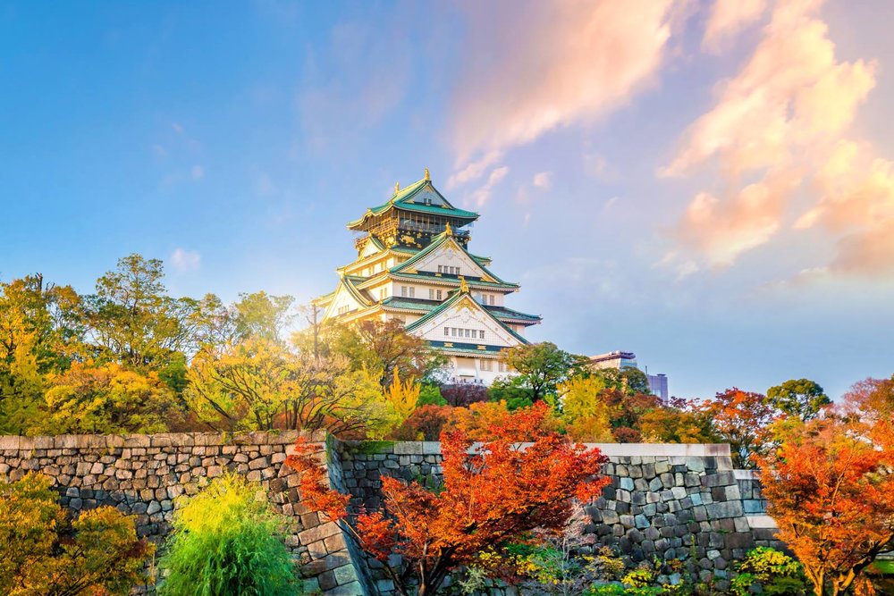 Osaka Castle in Autumn