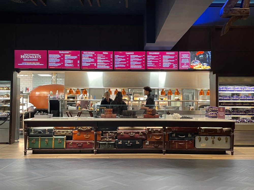 warner bros. harry potter food hall order counter