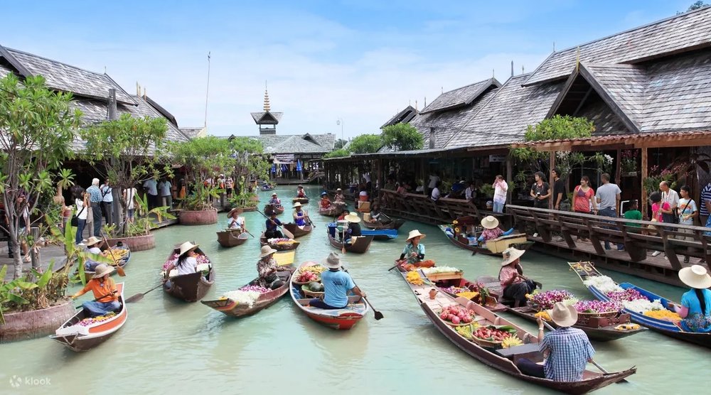 Floating market in Thailand