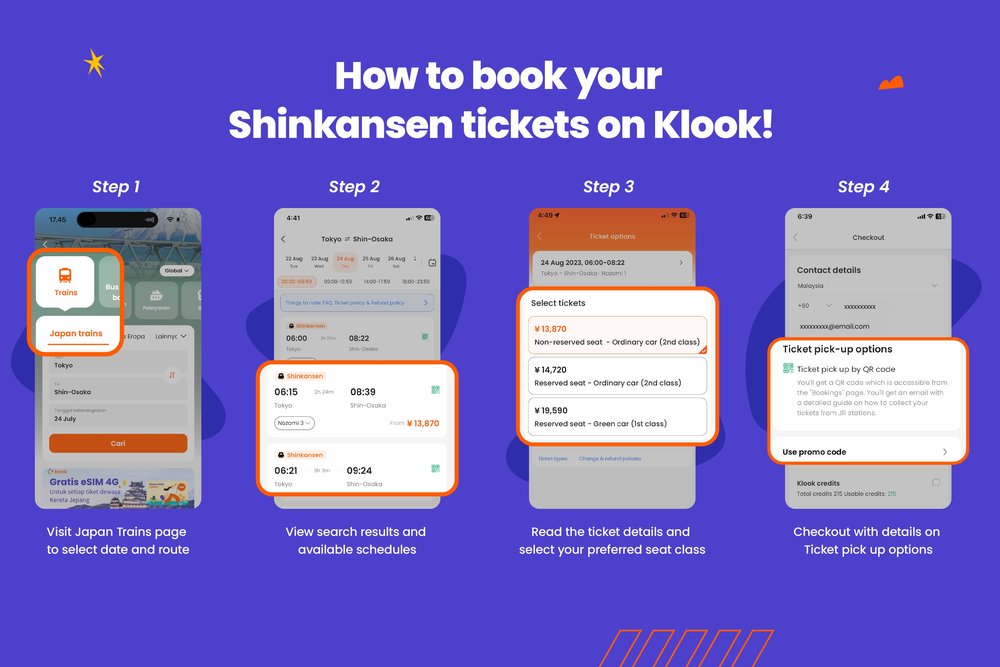 instructions on how to book shinkansen tickets