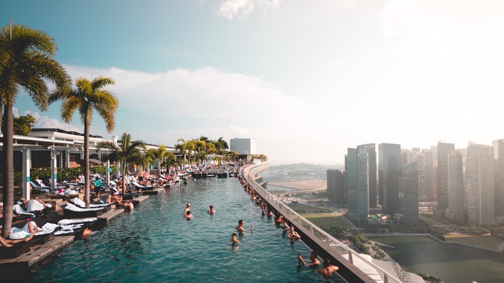 Feel like you're on top of the world at Marina Bay Sands infinity pool  Credits: Will Truettner on Unsplash