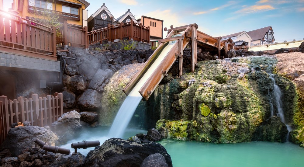 Yubatake hot spring at Kusatsu Onsen