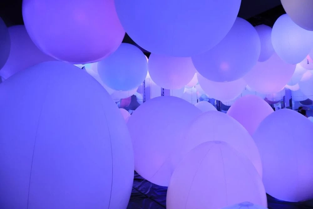 teamlab forest福岡飄浮球森林