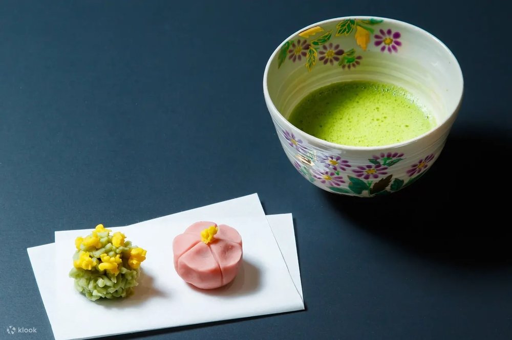 Matcha and Japanese-style traditional desser