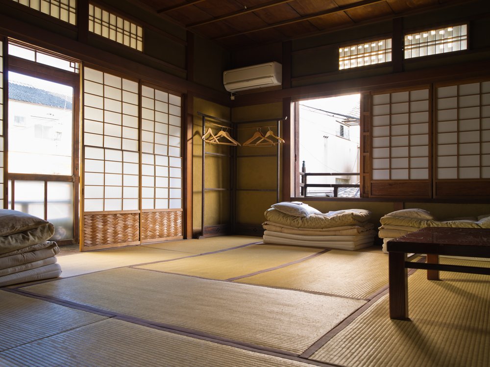 a ryokan in japan with tatami