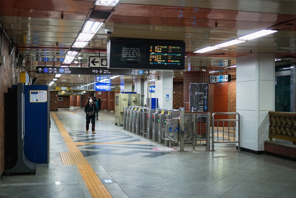 A subway station in Seoul