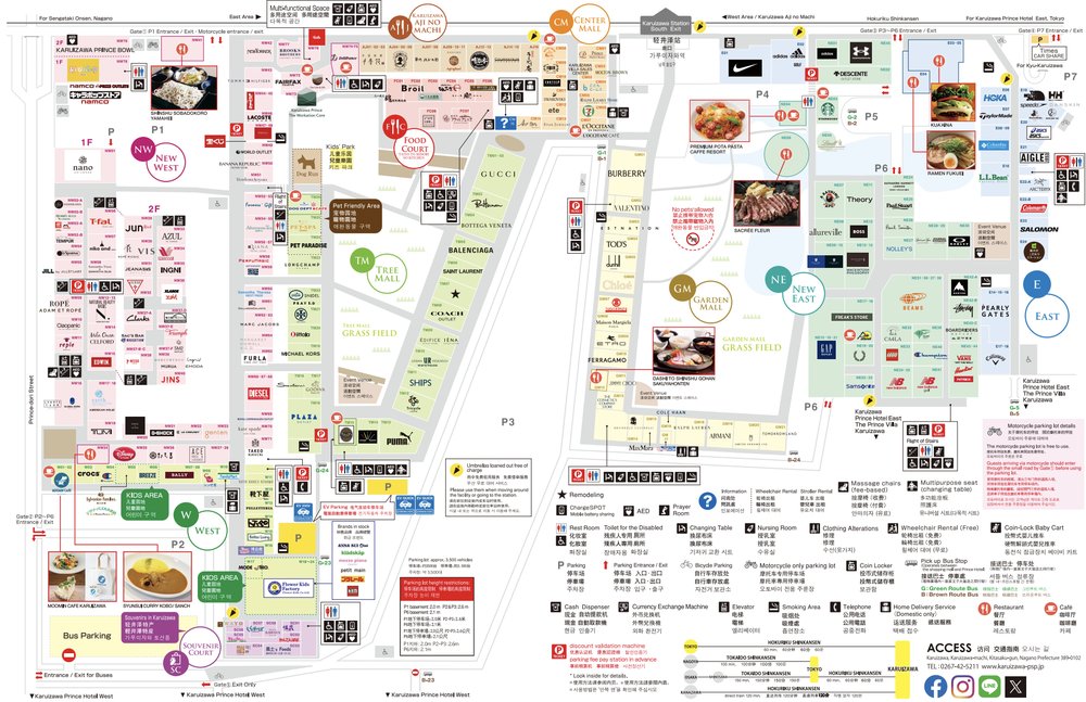 輕井澤Outlet|必買品牌+地圖