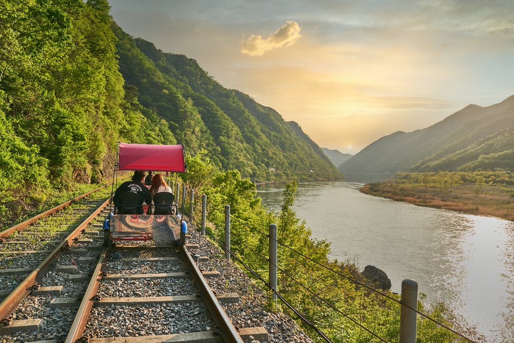 Gangchon Rail Bike best thing to do in Gangwon State