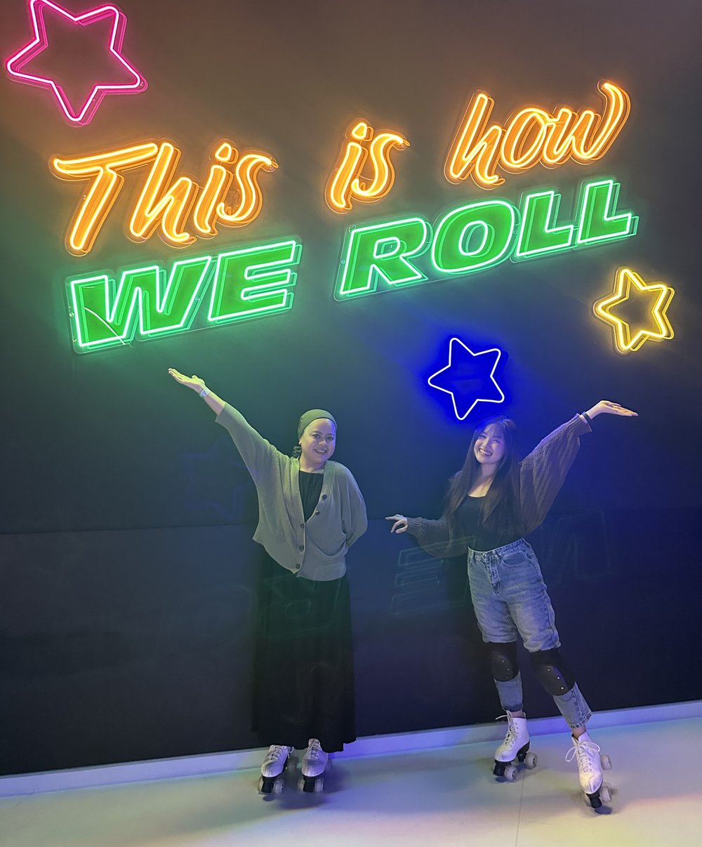 Roller blading at Sunway Sk8te City in Sunway Putra Mall