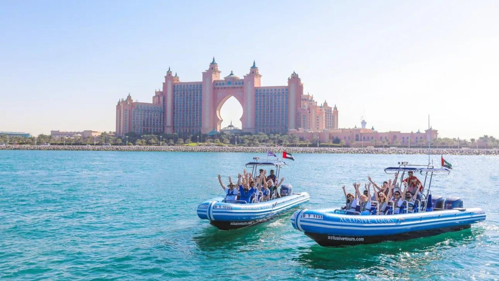 Marina, Atlantis Palm, and Burj Al Arab Speedboat Tour