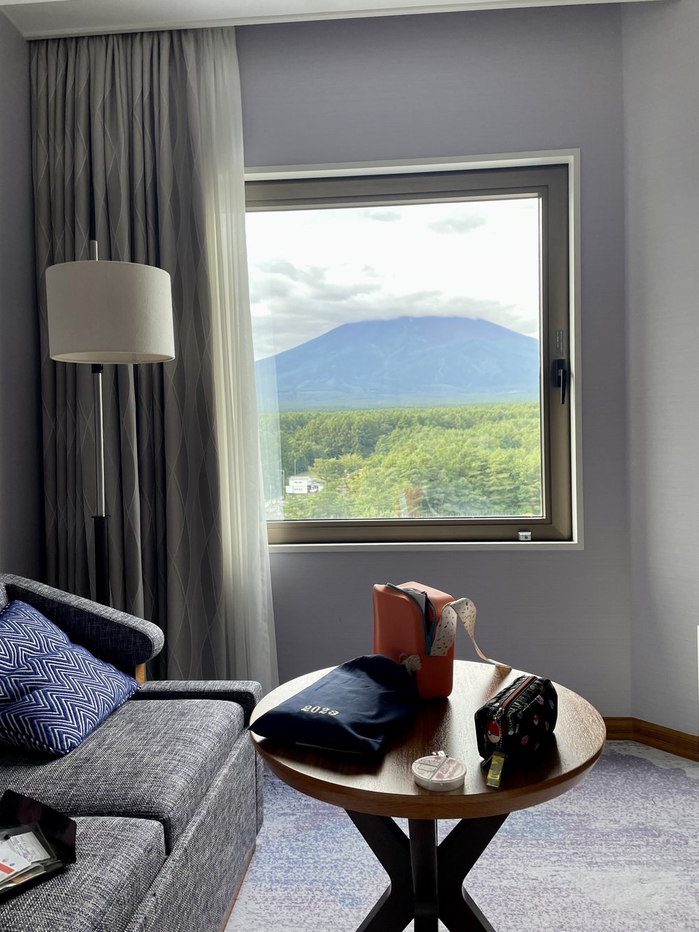 hotel room with a view of mt fuji
