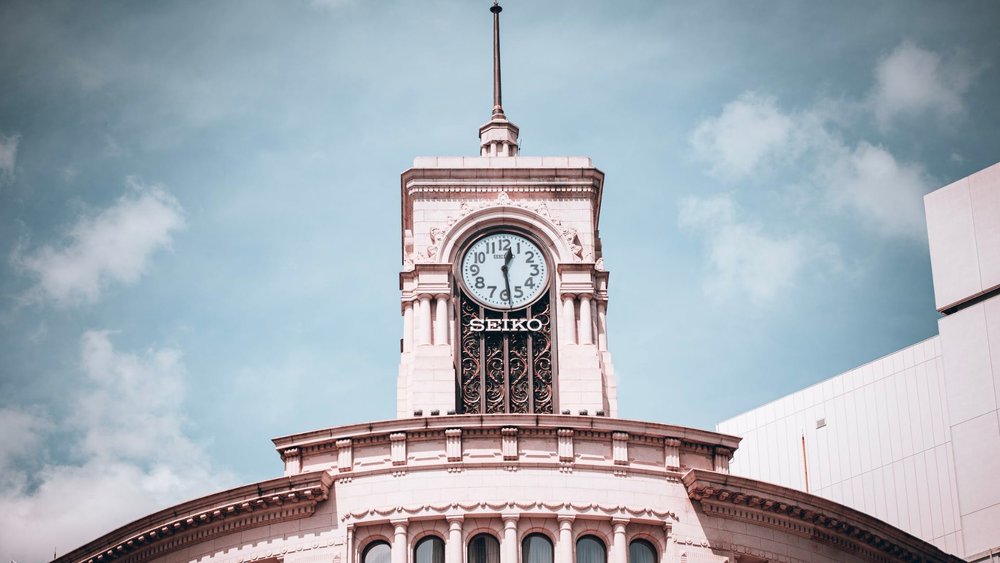 This Seiko clock will greet you as you explore the area of Ginza. Credits: Syzmon Shields on Pexels