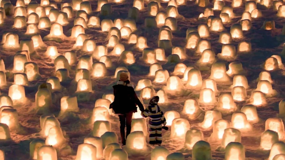 Let the snow lanterns light your way at the Yokote Kamakura Festival. Credits: estrella1868 on Instagram