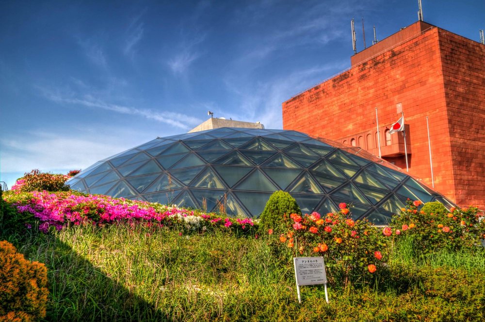 Outside the Nagasaki Atomic Bomb Museum