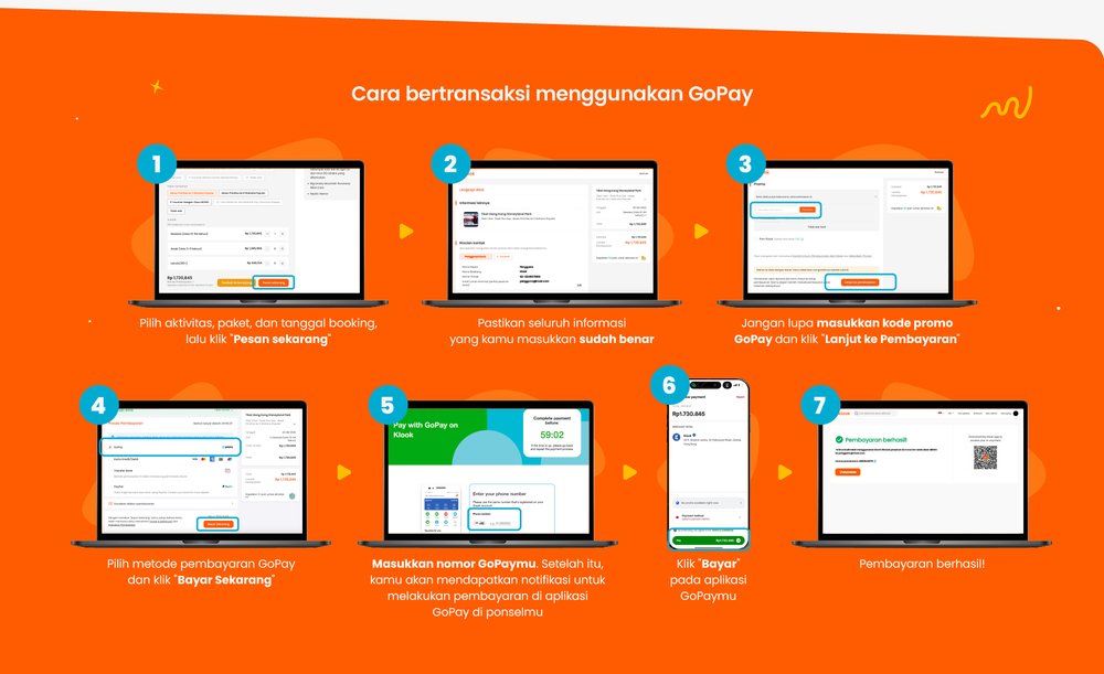 Cara menggunakan GoPay di Klook Website untuk Desktop