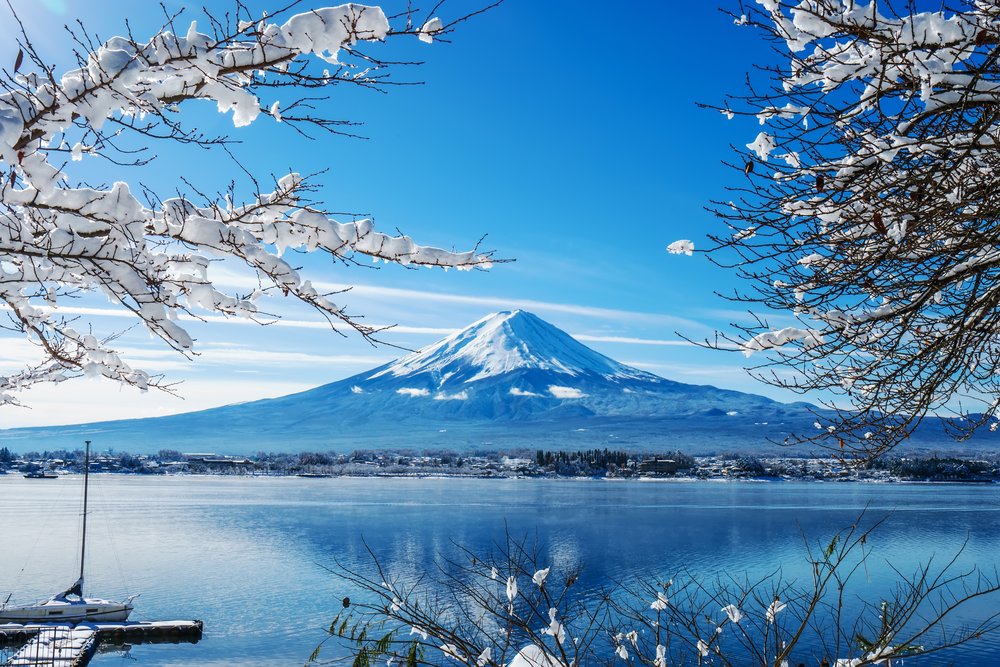 fuji n the winter