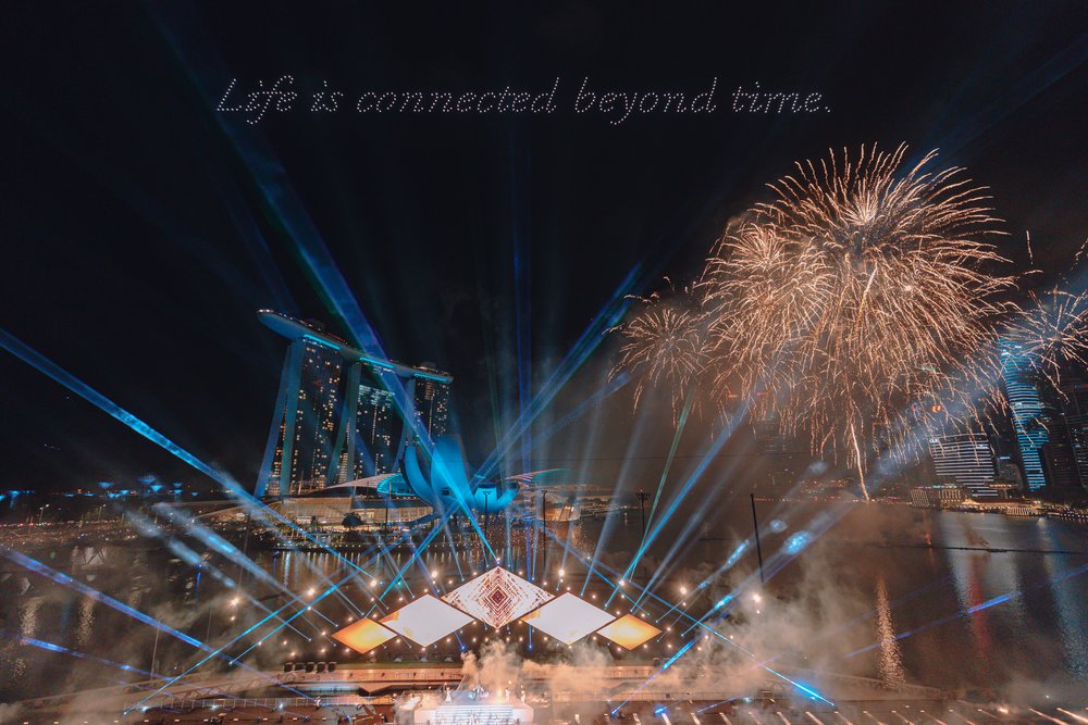 fireworks display at marina bay sands
