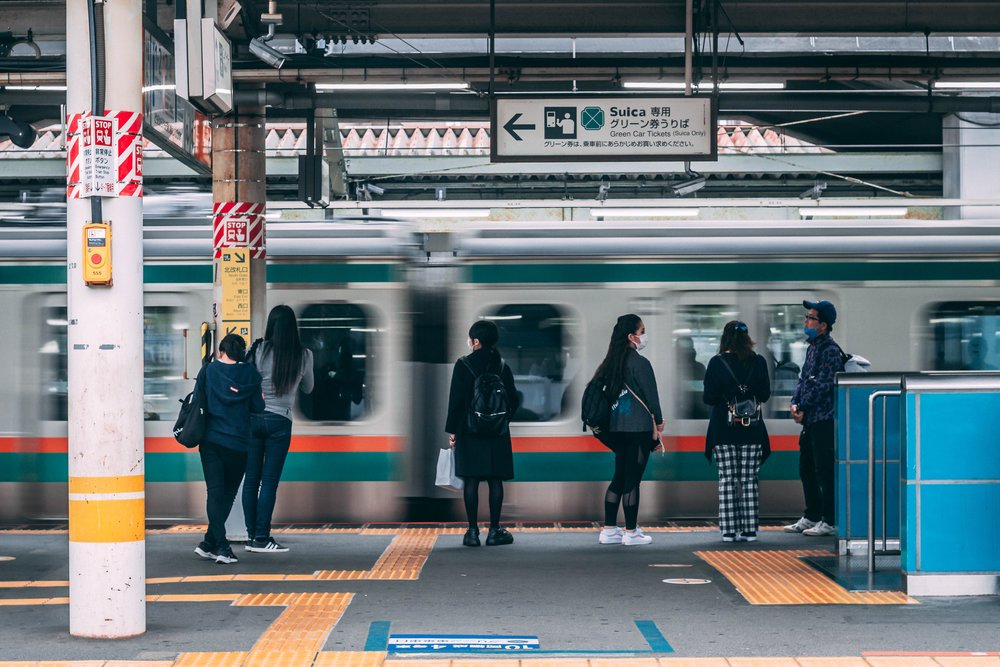 People waiting for train